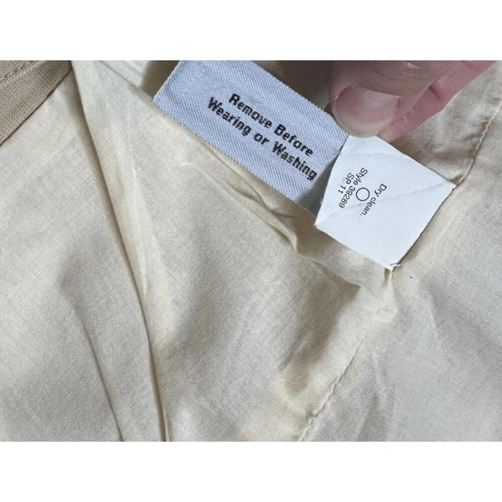 J Crew Schoolboy Blazer Jacket Cotton Silk Capsule Wardrobe Khaki Beige - Picture 8 of 8
